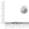 Thumbnail Image 5 of Men's Blue Lab-Created Sapphire Curb Chain Bracelet Sterling Silver 8.5"