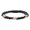 Thumbnail Image 1 of Men's Cuban Chain Bracelet 10mm Black & Yellow Ion-Plated Stainless Steel 8.5"