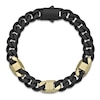 Thumbnail Image 2 of Men's Cuban Chain Bracelet 10mm Black & Yellow Ion-Plated Stainless Steel 8.5"