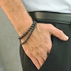 Thumbnail Image 7 of Men's Natural Black Agate Bead & Box Chain Layered Bracelet Black Ion-Plated Stainless Steel 8.5"