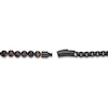 Thumbnail Image 4 of Men's Natural Tiger's Eye Quartz Bead & Box Chain Layered Bracelet Black Ion-Plated Stainless Steel 8.5"