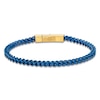 Thumbnail Image 1 of Men's Foxtail Chain Bracelet Blue & Yellow Ion-Plated Stainless Steel 8.5"