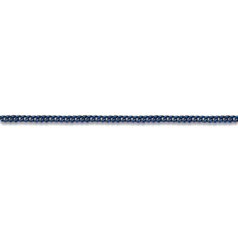 Main Image 3 of Men's Foxtail Chain Bracelet Blue & Yellow Ion-Plated Stainless Steel 8.5"