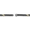 Thumbnail Image 4 of Men's White Lab-Created Sapphire Cuban Chain Bracelet Black & Yellow Ion-Plated Stainless Steel 8.5"