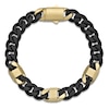 Thumbnail Image 2 of Men's Cuban Chain Bracelet 8mm Black & Yellow Ion-Plated Stainless Steel 8.5"