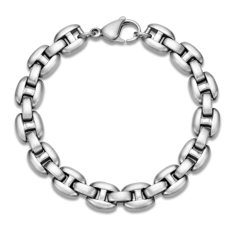 Main Image 1 of Men's Matte Puff Chain Bracelet 8.5mm Stainless Steel 8.5"