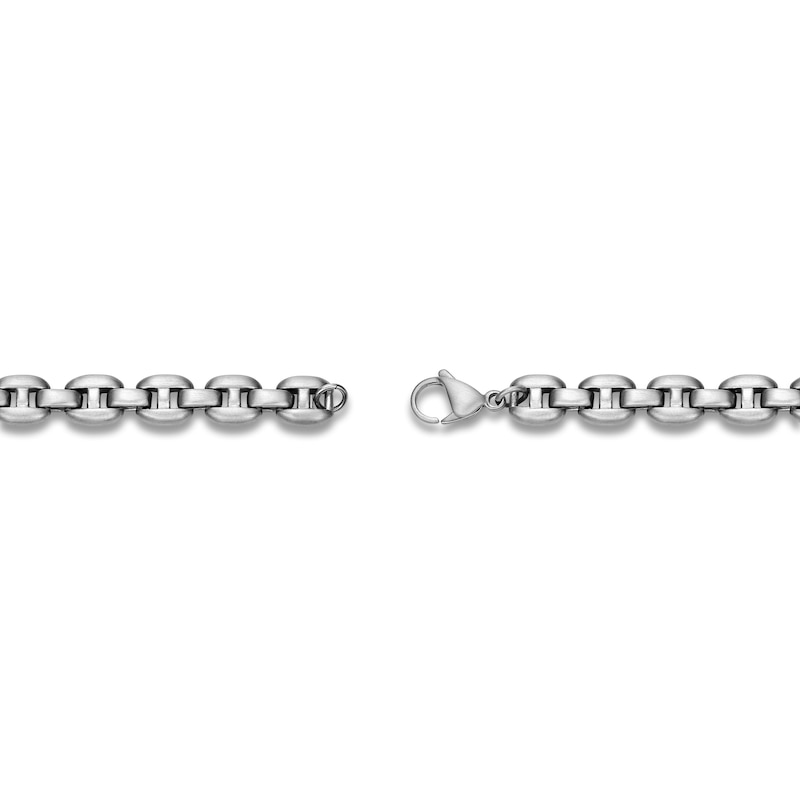 Main Image 4 of Men's Matte Puff Chain Bracelet 8.5mm Stainless Steel 8.5"