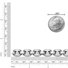 Thumbnail Image 5 of Men's Matte Puff Chain Bracelet 8.5mm Stainless Steel 8.5"