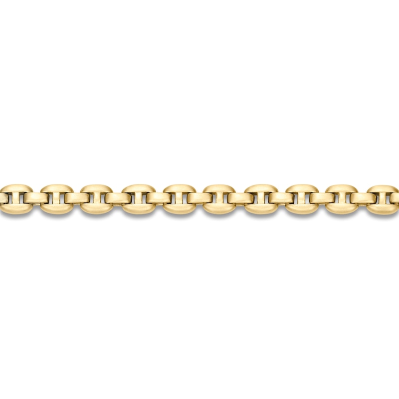 Main Image 3 of Men's Matte Puff Chain Bracelet 8.5mm Yellow Ion-Plated Stainless Steel 8.5"