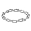 Thumbnail Image 2 of Men's Natural Black Spinel Paperclip Chain Bracelet Sterling Silver 8.5"