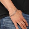 Thumbnail Image 7 of Men's Natural Black Spinel Paperclip Chain Bracelet Sterling Silver 8.5"