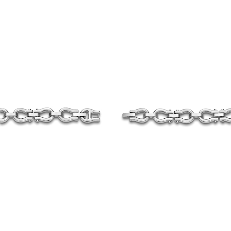 Main Image 4 of Men's Stirrup Link Chain Bracelet Stainless Steel 8.5"