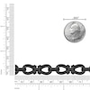 Thumbnail Image 5 of Men's Stirrup Link Chain Bracelet Black Ion-Plated Stainless Steel 8.5"