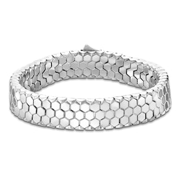 Men's Honeycomb Bracelet Stainless Steel 8"
