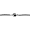 Thumbnail Image 3 of Men's Natural Black Onyx & Black Spinel Arrow Leather Bracelet Sterling Silver 8.5"