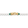 Thumbnail Image 3 of 1933 by Esquire Men's Cultured Pearl & Natural Malachite Bead Necklace 18K Yellow Gold-Plated Sterling Silver 22"
