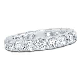 Certified Round-Cut Diamond Eternity Band 2-3/4 - 3-5/8 ct tw 14K White Gold