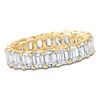 Thumbnail Image 1 of Certified Emerald-Cut Diamond Eternity Band 3-5/8 - 4-5/8 ct tw 14K Yellow Gold