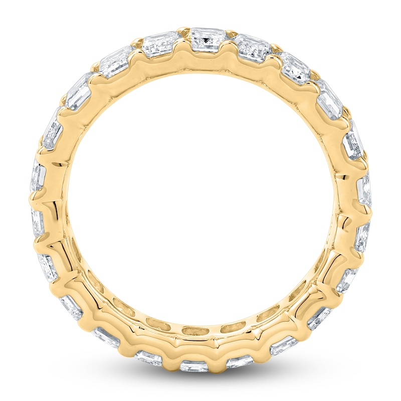 Main Image 2 of Certified Emerald-Cut Diamond Eternity Band 3-5/8 - 4-5/8 ct tw 14K Yellow Gold