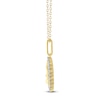 Thumbnail Image 3 of Diamond Zodiac Libra Medallion Necklace 1/3 ct tw 10K Yellow Gold 18"