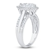 Thumbnail Image 2 of Brilliant Moments Multi-Diamond Pear Halo Engagement Ring 1 ct tw 14K White Gold