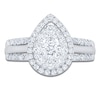 Thumbnail Image 3 of Brilliant Moments Multi-Diamond Pear Halo Engagement Ring 1 ct tw 14K White Gold