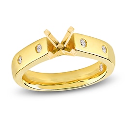 Storied Diamond Desert Sands of Eternity Engagement Ring Setting 1/8 ct tw 18K Yellow Gold