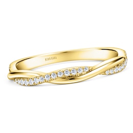 Kirk Kara Diamond Twist Wedding Band 1/6 ct tw 18K Yellow Gold