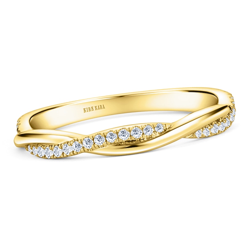 Main Image 1 of Kirk Kara Diamond Twist Wedding Band 1/6 ct tw 18K Yellow Gold