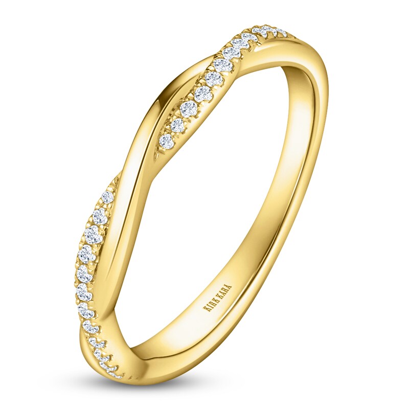 Main Image 2 of Kirk Kara Diamond Twist Wedding Band 1/6 ct tw 18K Yellow Gold