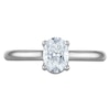 Thumbnail Image 3 of Oval-Cut Lab-Grown Diamond Solitaire Plus Engagement Ring 7/8 ct tw Platinum (VS2/F)