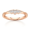 Thumbnail Image 1 of J'Lure Lab-Grown Diamond Scalloped Wedding Band 1/8 ct tw 18K Rose Gold