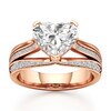 Thumbnail Image 1 of J'Lure Lab-Grown Diamond Heart Brilliant-Cut Engagement Ring 3-1/2 ct tw 18K Rose Gold