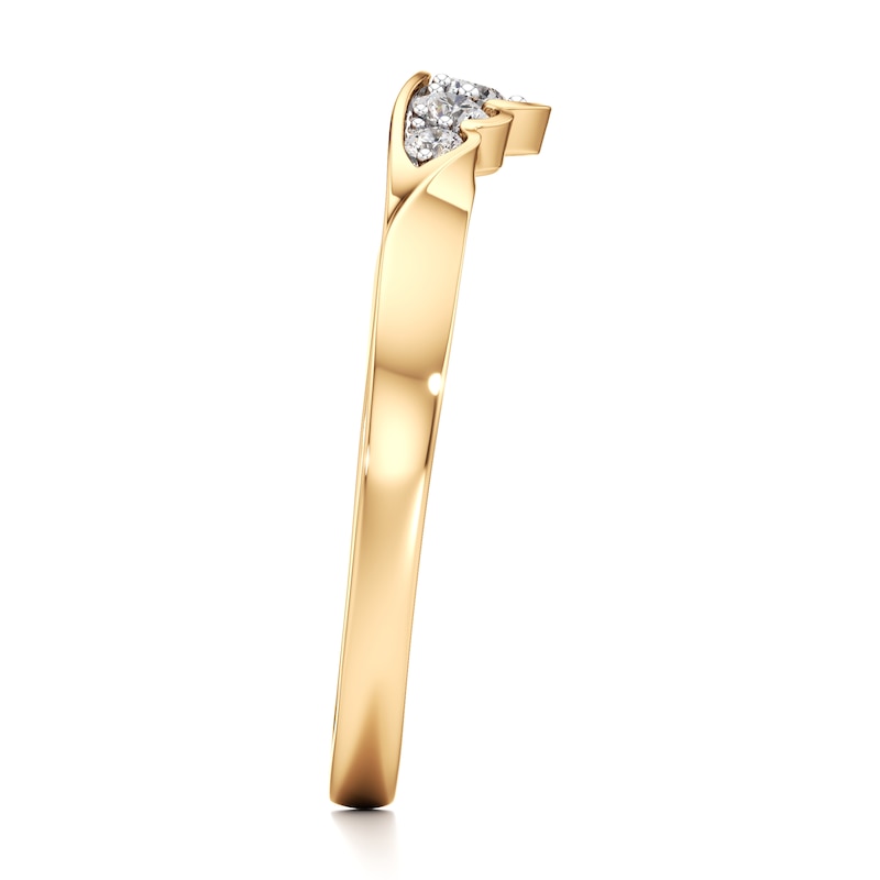 Main Image 3 of J'Lure Lab-Grown Diamond Scalloped Wedding Band 1/5 ct tw 18K Yellow Gold