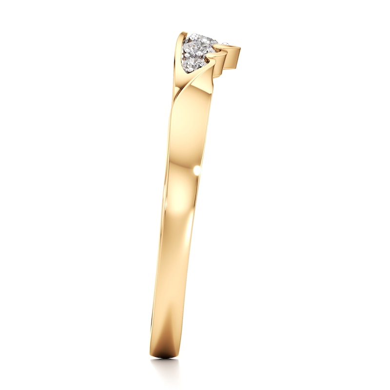 Main Image 3 of J'Lure Lab-Grown Diamond Scalloped Wedding Band 1/5 ct tw 18K Yellow Gold