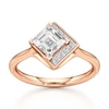 Thumbnail Image 1 of J'Lure Carre Step-Cut Lab-Grown Diamond Half-Halo Engagement Ring 1 ct tw 18K Rose Gold