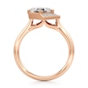 Thumbnail Image 2 of J'Lure Carre Step-Cut Lab-Grown Diamond Half-Halo Engagement Ring 1 ct tw 18K Rose Gold
