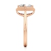Thumbnail Image 3 of J'Lure Carre Step-Cut Lab-Grown Diamond Half-Halo Engagement Ring 1 ct tw 18K Rose Gold