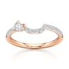 Thumbnail Image 1 of J'Lure Trillion Curved Brilliant-Cut Lab-Created Diamond Contour Wedding Band 1/3 ct tw 18K Rose Gold