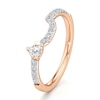 Thumbnail Image 4 of J'Lure Trillion Curved Brilliant-Cut Lab-Created Diamond Contour Wedding Band 1/3 ct tw 18K Rose Gold