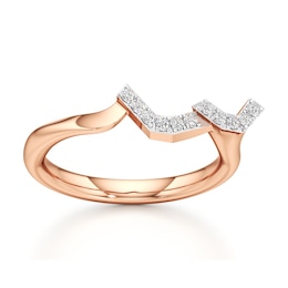 J'Lure Lab-Grown Diamond Wedding Band 1/8 ct tw 18K Rose Gold