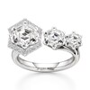 Thumbnail Image 1 of J'Lure Hexagon Step-Cut Lab-Grown Diamond Engagement Ring 3-5/8 ct tw 18K White Gold