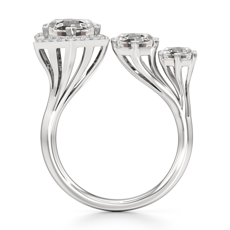Main Image 2 of J'Lure Hexagon Step-Cut Lab-Grown Diamond Engagement Ring 3-5/8 ct tw 18K White Gold