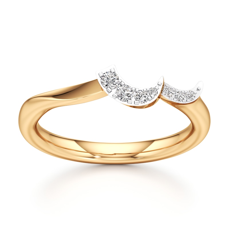 Main Image 1 of J'Lure Lab-Grown Diamond Wedding Band 1/10 ct tw 18K Yellow Gold