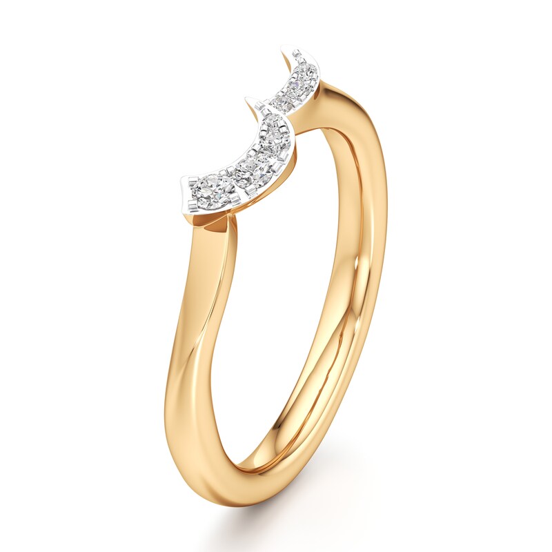 Main Image 4 of J'Lure Lab-Grown Diamond Wedding Band 1/10 ct tw 18K Yellow Gold