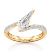 Thumbnail Image 1 of J'Lure Kite Step-Cut Lab-Created Diamond Bypass Engagement Ring 1-3/8 ct tw 18K Yellow Gold
