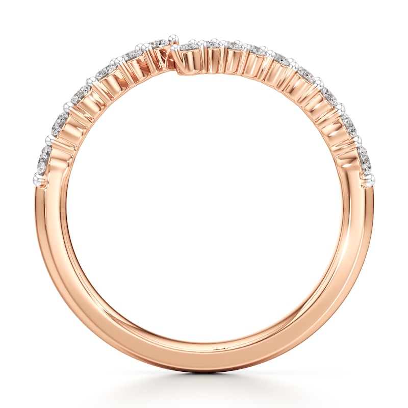 Main Image 2 of J'Lure Lab-Grown Diamond Contour Wedding Band 3/8 ct tw 18K Rose Gold