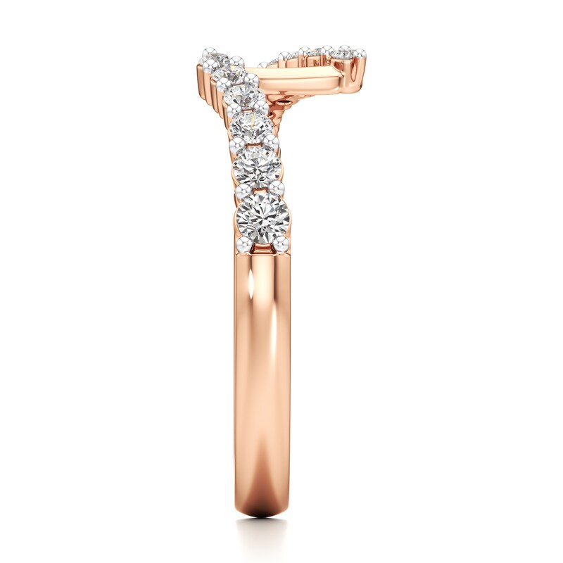 Main Image 3 of J'Lure Lab-Grown Diamond Contour Wedding Band 3/8 ct tw 18K Rose Gold