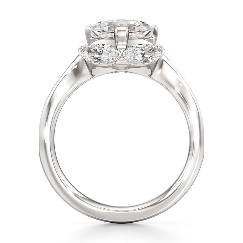 Main Image 2 of J'Lure Square-Emerald Step-Cut Lab-Grown Diamond Engagement Ring 3 ct tw 18K White Gold