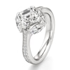 Thumbnail Image 4 of J'Lure Square-Emerald Step-Cut Lab-Grown Diamond Engagement Ring 3 ct tw 18K White Gold